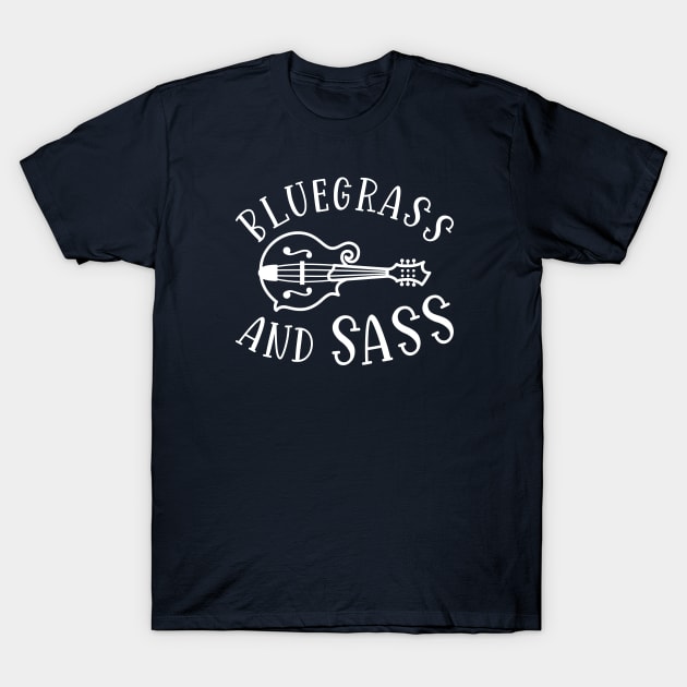 Bluegrass and Sass Mandolin Funny T-Shirt by GlimmerDesigns